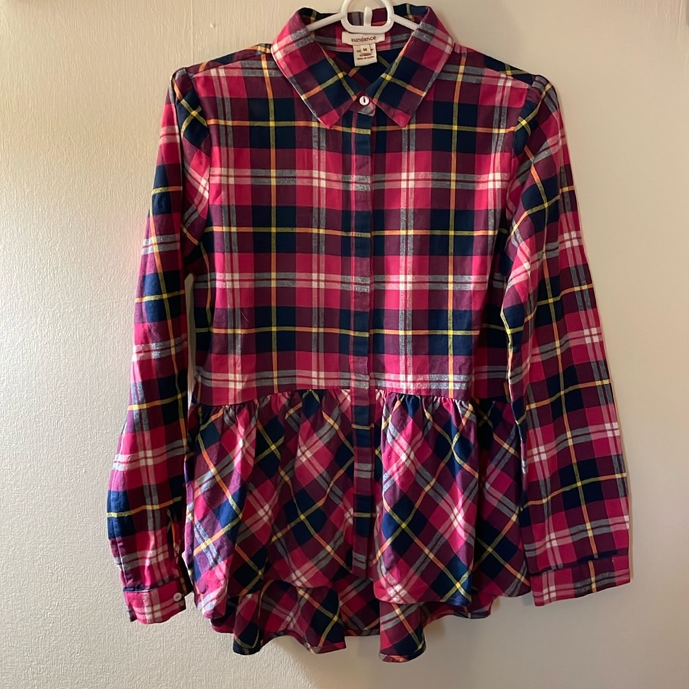 Sundance High Lo Peplum Top M